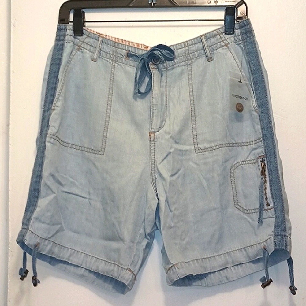 MARRAKESH LIGHT BLUE CONVERTIBLE DENIM SHORTS